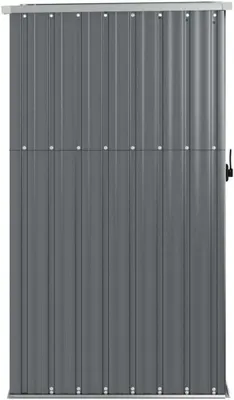 Produktbild von Metall Gerätehaus Geräteschuppen Gartenhaus 88x89x161 cm, Gartenschrank Wetterfester Metallschuppen für Gartenwerkzeug & Fahrräder - Verzinkter Stahl, Grau