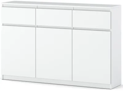 Zdjęcie produktu dla Szafa AGA 150 cm Biała Matowa Duża Garderoba Modułowa 6 Drzwi Pojemna Nowoczesna AZTeam