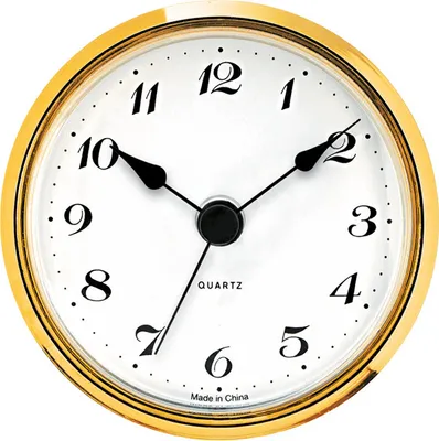 Produktbild von UTS Einsteckwerk UTS BE Trommel Ø 57mm, Lünette Ø 103mm gelb, Zifferblatt weiß-antik, arabische Zahlen