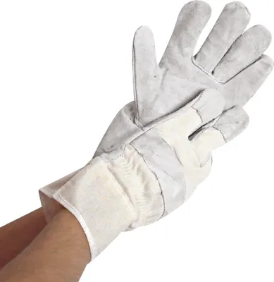 Zdjęcie produktu dla no brand 33953 Arbeitshandschuhe Work grau Gr. 11/XXL Rindspaltleder Sicherheitsstulpe Baumwollfutter