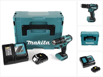 Obrázok produktu pre Akumulátorová príklepová vŕtačka Makita DHP 483 Y1J-D 18V 40Nm v Makpac + 1x 1,5 Ah batéria + nabíjačka