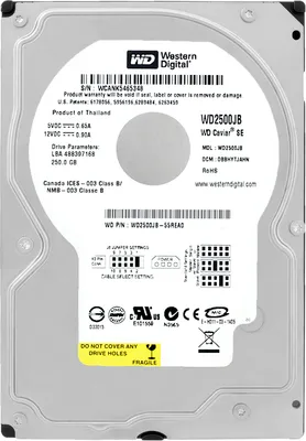 Immagine prodotto di Disco rigido WD WD2500JB 250GB 8Mb Cache 7200Rpm Ata 3,5'' pollici