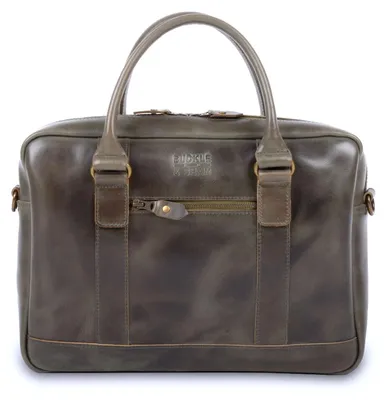 Produktbild von Buckle & Seam Leder Business Briefcase Everett - OLIVE-Limited
