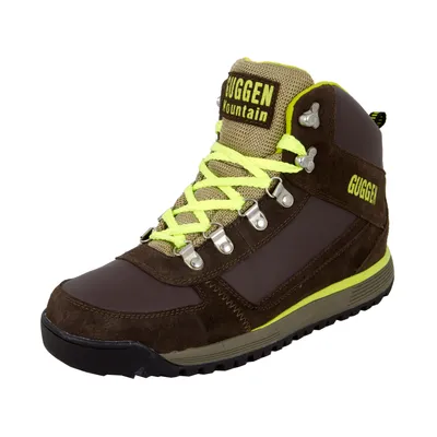 Produktbild von GUGGEN MOUNTAIN Herren Wanderschuhe Bergschuhe Outdoorschuhe Walkingschuhe Outdoor M010, Farbe Braun-Gelb, EU 44