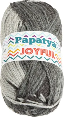 Produktbild von Garn JOYFUL - 100g / 200 m - Grau, Dunkelgrau