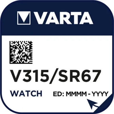 Produktbild von Varta Watch V 315 Uhrenzelle Knopfzelle SR 716 SW V315 Silber-Oxid 20mAh 1,55 V 1er Blister V 315