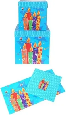 Image de Boîte pliable 20x20x20 PARTY M bleue