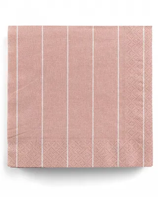 Produktbild von 20 St. gestreifte Servietten Rosé-Weiß