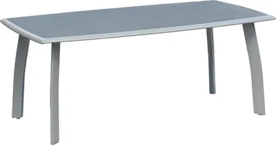 Produktbild von Inko Aluminium-Glastisch Spraystone silber/grau 180x100x74 cm Gartentisch Terrassentisch