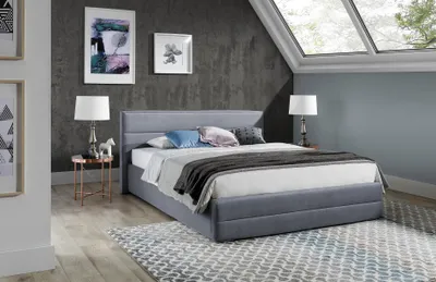 Obrázek produktu pro Čalounění postele Design dvoulůžkové hotelové postele Manželství 140x200cm Spací pokoj Textilní materiál