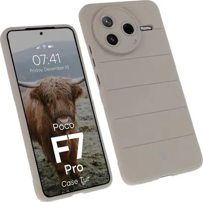 Produktbild von Robuste Handyhülle für Xiaomi Poco F7 Pro, Bizon Case Tur, Hellgrau