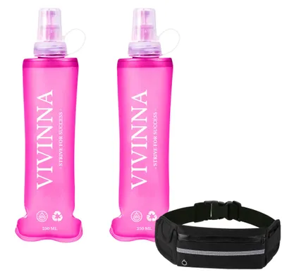 Imagen del producto de Botella de agua flexible, plegable, de 250 ml, ideal para deportes