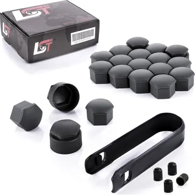 Produktbild von 20x Radschraube Kappen 17mm Anthrazit Diebstahlhemmend für MAZDA HONDA TOYOTA