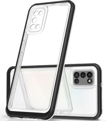 Immagine prodotto di Custodia Trasparente 3In1 Per Samsung Galaxy A03S (166) Gel Cover Con Cornice Nera