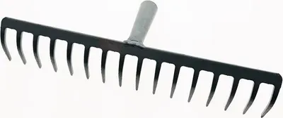 Produktbild von Gartenrechen Arbeitsbreite 410 mm Zinkenlnge 70 mm 16 Zinken ohne Stiel