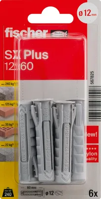 Produktbild von fischer Spreizdübel SX Plus 12 x 60 K, 6 Stück