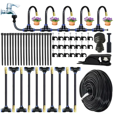 Produktbild von 6-mm einstellbares sprühdüsen-bewässerungsset – automatisches tropf- & nebelbewässerungssystem für garten, pflanzen & beete, einfach zu installieren