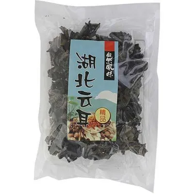 Produktbild von getrocknete Schwarzer Pilz 100g | schwarz/schwarz | Mu Err Pilze | Wolkenohrenpilz | Morcheln | Black Fungus