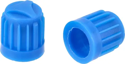 Produktbild von Set: 2x Ventilkappe mit Dichtring, blau