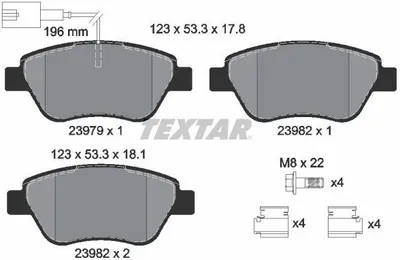 Produktbild von TEXTAR Bremsbeläge Satz Vorne für FIAT 500 (312) 2397901
