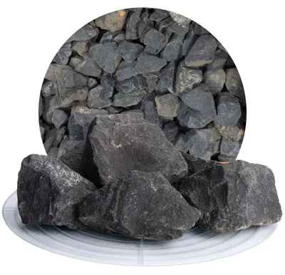 Produktbild von Schicker Mineral-Basalt Ziersplitt anthrazit 25 kg-60-120mm