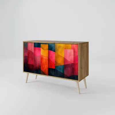 Immagine prodotto di Cassettiera Spacerebels a 2 ante - credenza cassettiera - credenza alta - mobile guardaroba - soggiorno camera da letto - 57,5×111×42 (HxLxP)