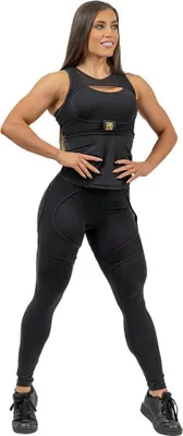 Produktbild von Nebbia Intense Mesh Gold Leggings Mit Hoher Taille Schwarz L Damen Schwarz L