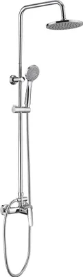 Produktbild von Deante BORO Duschsystem mit Armatur – 3 Strahlarten Handbrause – Anti-Kalk – Chrom Glänzend