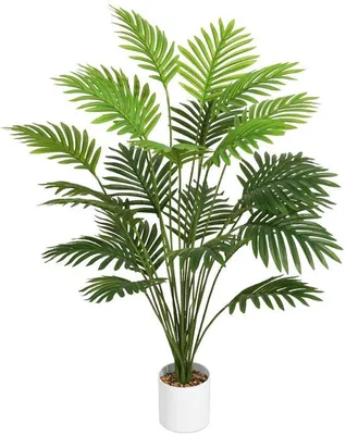 Immagine prodotto di Palma artificiale in vaso grande, 71,1 cm, palma Areca, per interni ed esterni, casa, ufficio, decorazione