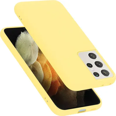 Produktbild von Cadorabo Schutzhülle für Samsung Galaxy S21 ULTRA Hülle in Gelb Handyhülle Case Cover TPU Etui