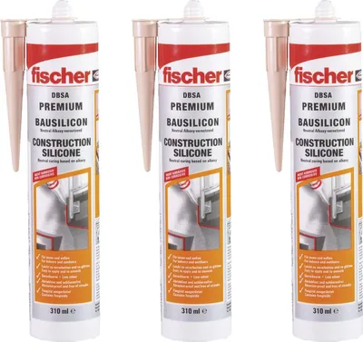 Image de Fischer Bausilicon DBSA 310 gris béton, lot de 3 - 573643