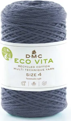 Immagine prodotto di DMC Eco Vita-4 - filo di cotone riciclato a trama spessa, composto per l'80% da cotone e per il 20% da poliestere (Colore 77)