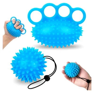 Produktbild von Fingertrainer Ball - Weicher Gummi Knetball Set | Handübungsball für Therapie und Stressabbau