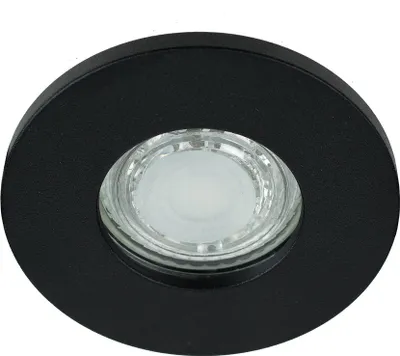 Zdjęcie produktu dla Reflektor sufitowy wpuszczany Reflektor sufitowy wpuszczany OPIL OV Black IP44 okrągły czarny EDO777335 EDO