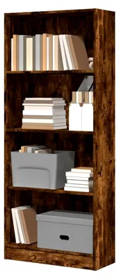 Produktbild von Bücherregal Räuchereiche 60x24x143cm Holzwerkstoff