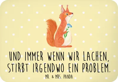 Produktbild von Mr. & Mrs. Panda magnet Eichhörnchen Blume - Gelb Pastell - Geschenk, Pinnwandmagnet, Kühlschrankmagnet, Lachen, Spaß, Spruch Positiv, haftmagnet, holzmagnet, Eichhorn