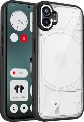 Obrázek produktu pro Pouzdro pro Nothing Phone 1 průhledný zadní kryt s TPU rámečkem, odolné proti nárazům Černý