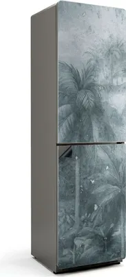 Obrázek produktu pro Tropická krajina s palmami - Magnetický kryt ledničky - Magnetická dekorativní fólie do kuchyně - Magnetická dekorace na ledničku - Samolepicí magnetická tabule - Magnetická fólie na dveře ledničky - 60x205 cm