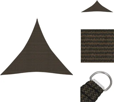 Image de vidaXL Voile d'ombrage 160 g/m² Marron 4x4x4 m HDPE - Parasols & Protection solaire