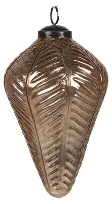 Produktbild von Clayre & Eef Weihnachtskugel Ø 7 cm Goldfarbig Braun Glas