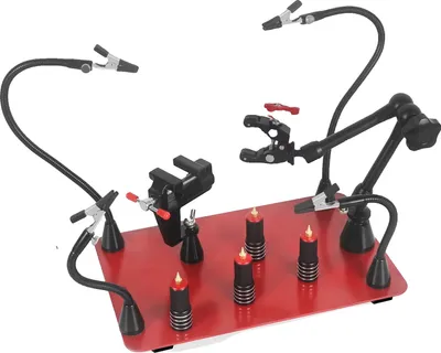 Obrázok produktu pre Magnetická spájkovacia stanica, robustná základňa, flexibilné ramená, N-5AR-5C