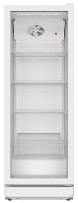 Produktbild von SCHOEPF GKS300S Flaschenkühlschrank, Getränkekühlschrank, Glastür-Kühlschrank, 300 l, 4 Ablagen, Weiß