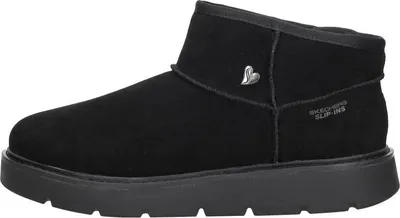 Image de Skechers Slip-Ins Keep Street - Cozy Mini  Enkellaarsjes Plat - Zwart - Maat 38