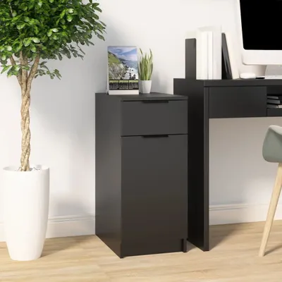 Produktbild von vidaXL Büroschrank Schwarz 33,5x50x75 cm Holzwerkstoff