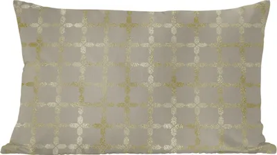 Produktbild von MuchoWow® Zierkissen Sofakissen Wohnzimmer Dekokissen 60x40 cm Muster - Grau - Gold - Kopfkissen - Polster mit Foto