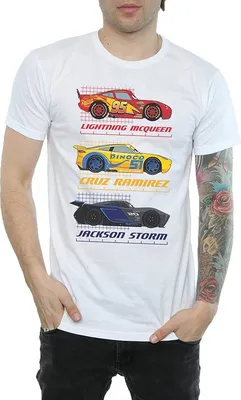 Image de Cars - T-shirt "Racer Profile" pour homme BI1615 (M) (Blanc)