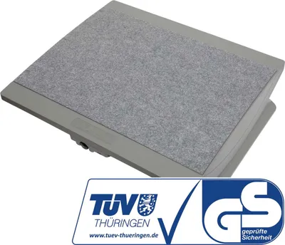 Produktbild von MAUL Fußstütze MAULpro 45 x 39 cm Nadelfilz höhenverstellbar beheizt grau