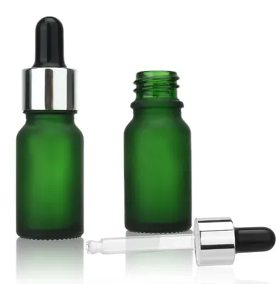 Obrázok produktu pre 30 kusov prázdnych 10 ml zelených sklenených fliaš s kvapkadlom