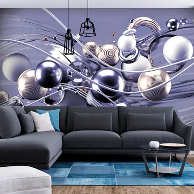 Immagine prodotto di Carta da parati in tessuto non tessuto, motivo astratto 3D, motivi geometrici, 400x280 cm – Carta da parati moderna, ideale per il soggiorno, decorazione murale, ingresso, codice prodotto a-B-10003-a-a