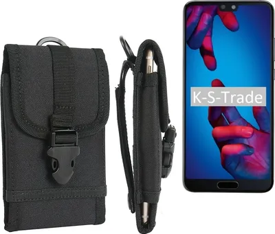 Produktbild von K-S-Trade Handyhülle kompatibel mit Huawei P20 Gürteltasche Holster Handytasche Gürtel Tasche Schutzhülle Robuste Handy Schutz Hülle Tasche